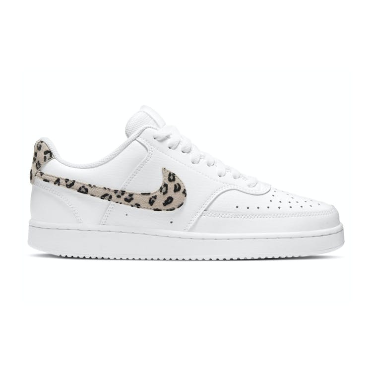 Image of Nike Court Vision Low Leopard Swoosh White (W)
