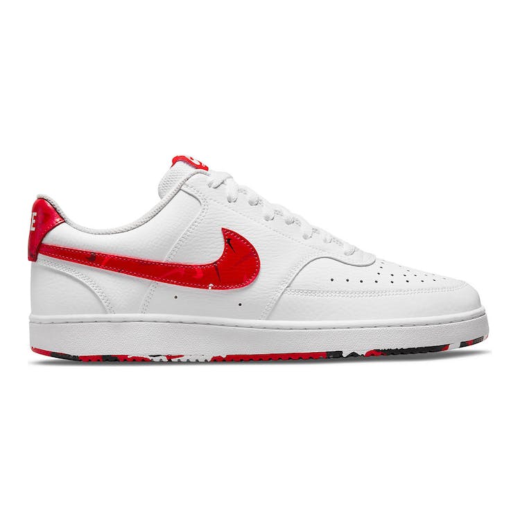 Image of Nike Court Vision Low Swoosh Print Red