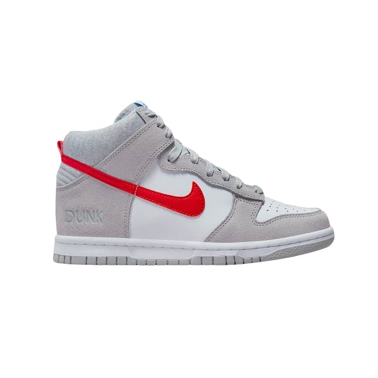 Image of Nike Dunk High Athletic Club Grey Red (GS)