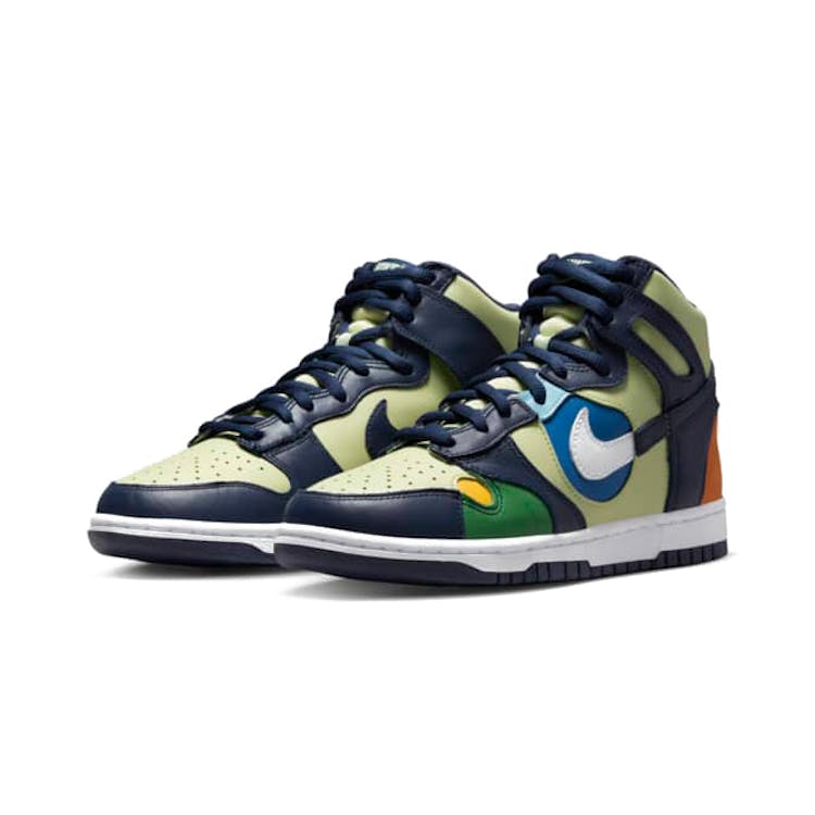 Image of Nike Dunk High See Through Pistachio Midnight Navy (W)