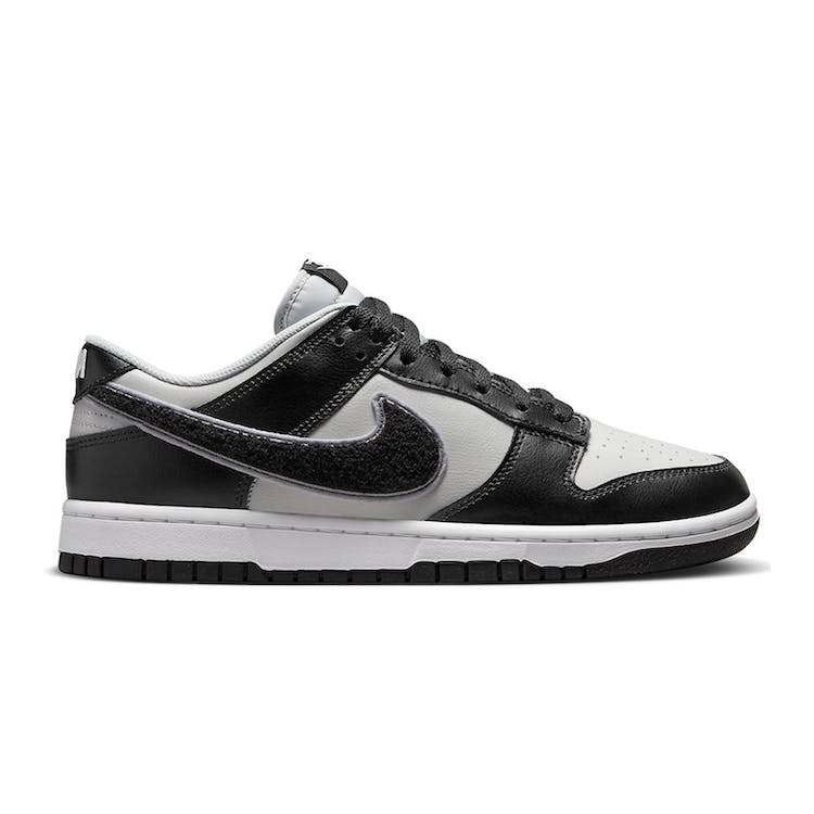 Image of Nike Dunk Low Chenille Swoosh Black Grey
