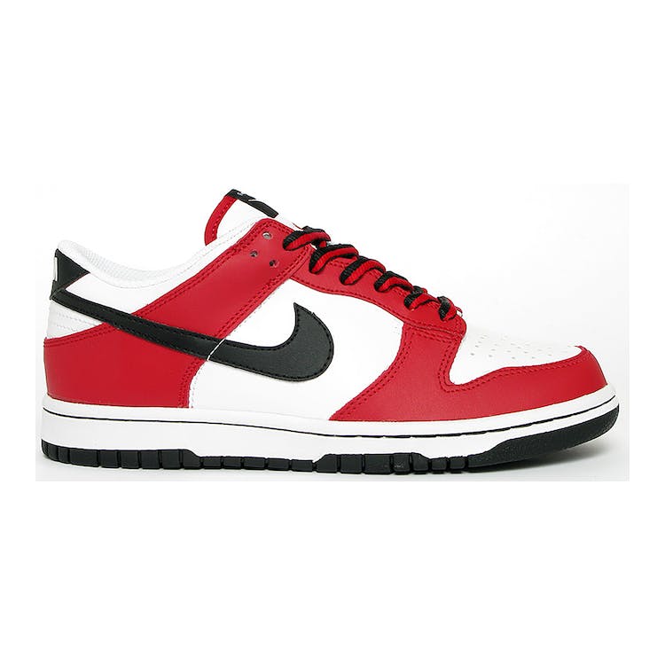 Image of Nike Dunk Low White Black Red (GS)