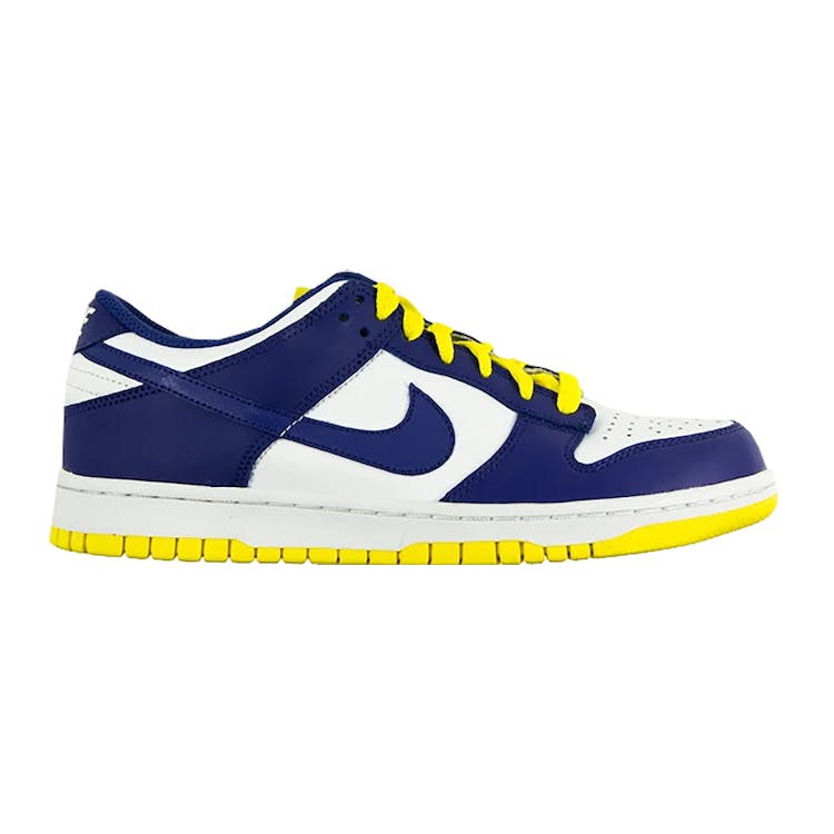 Image of Nike Dunk Low White Wicked Purple Vibrant Yellow (W)