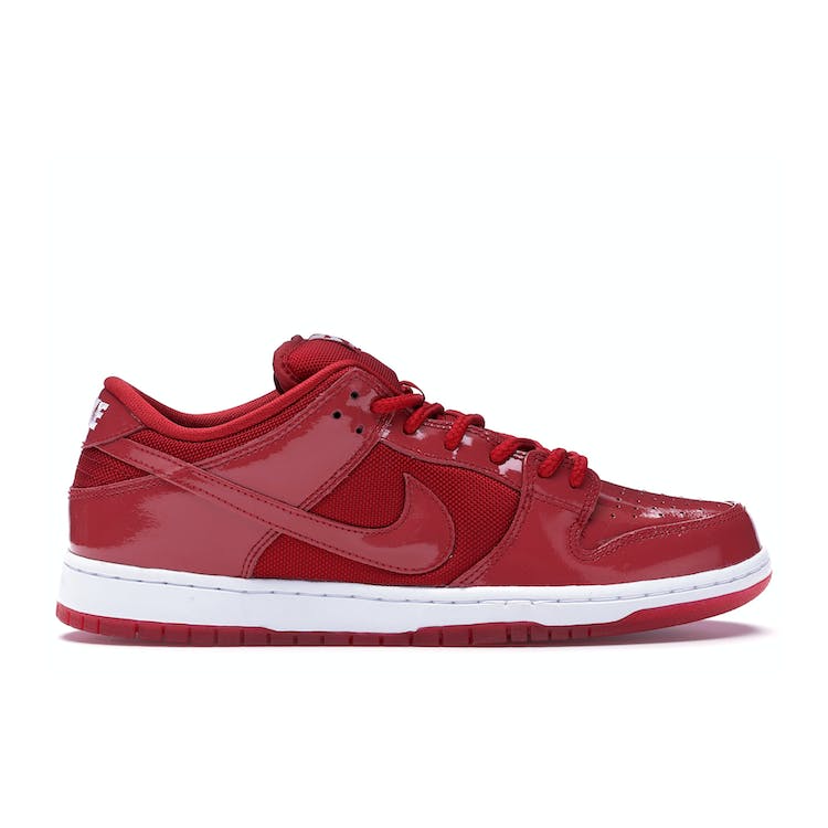 Image of Dunk Low Pro SB Red Patent Leather