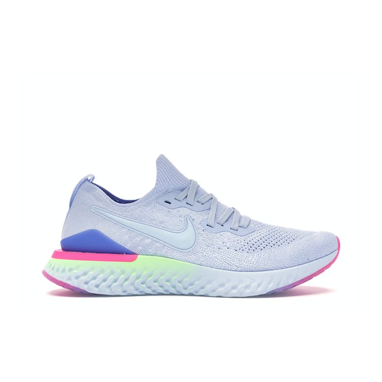 Image of Nike Epic React Flyknit 2 Hydrogen Blue Sapphire Hyper Pink