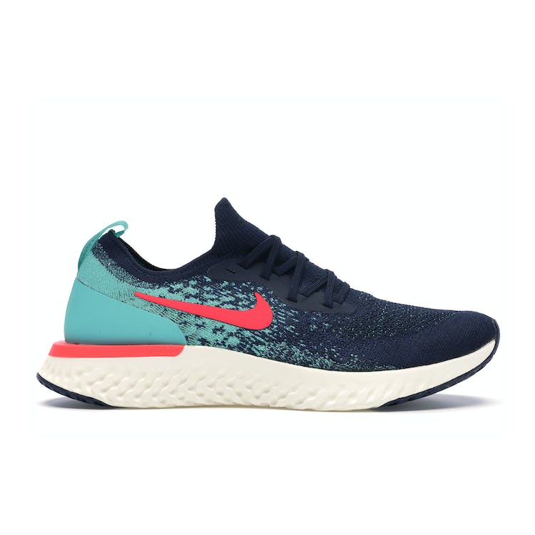 Image of Nike Epic React Flyknit College Navy Hyper Jade