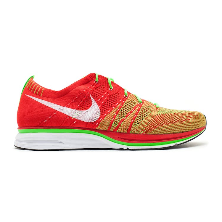 Image of Nike Flyknit Trainer+ University Red Electric Green