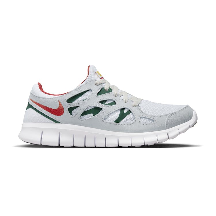 Image of Nike Free Run 2 Grey Cinnabar Gorge Green