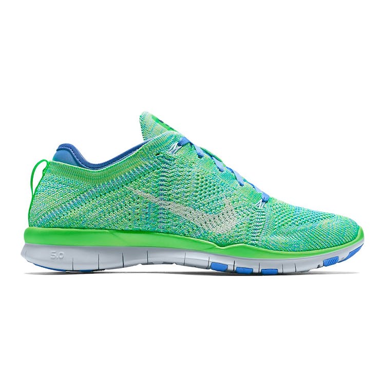 Image of Nike Free TR Flyknit Voltage Green Chalk Blue (W)