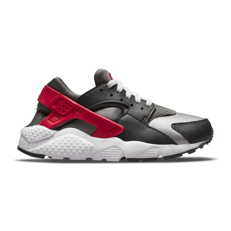 Image of Nike Huarache Run Dark Smoke Grey University Red (GS)