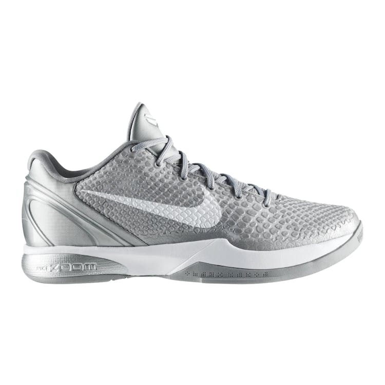 Image of Nike Kobe 6 Metallic Silver Metallic Silver White