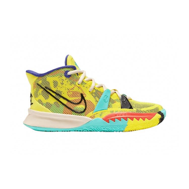 Image of Nike Kyrie 7 1 World 1 People Electric Yellow (GS)