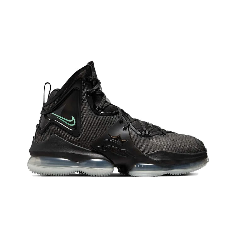 Image of Nike LeBron 19 Black Anthracite Green Glow