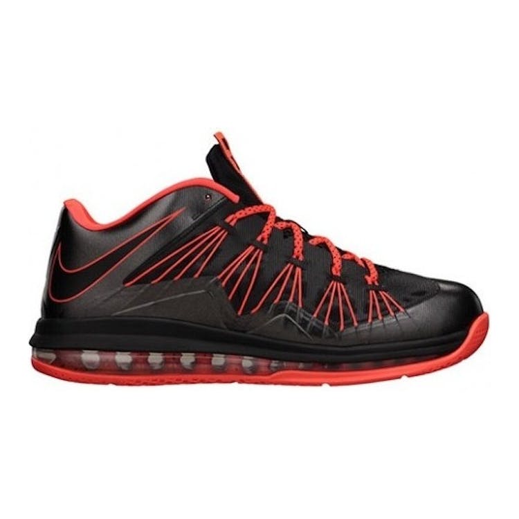 Image of Nike LeBron X Low Black Total Crimson