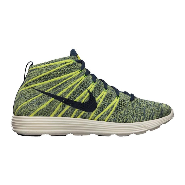 Image of Nike Lunar Flyknit Chukka Squadron Blue Electric Yellow