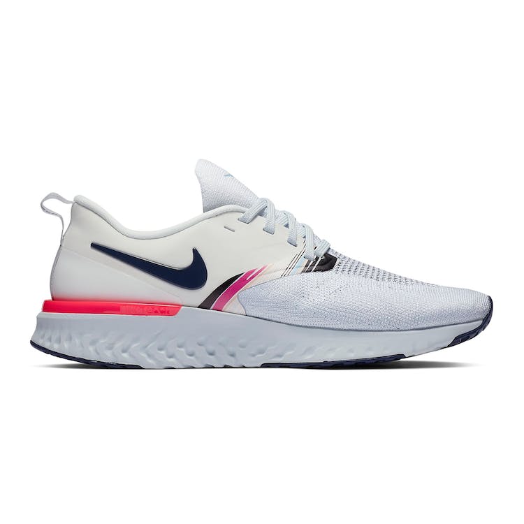 Image of Nike Odyssey React 2 Flyknit White Blue Void Hyper Pink (W)