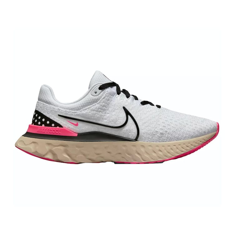 Image of Nike React Infinity Run Flyknit 3 White Hyper Pink