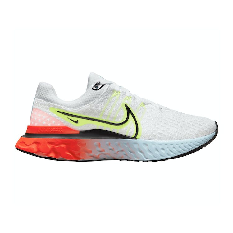 Image of Nike React Infinity Run Flyknit 3 White Volt Bright Crimson (W)