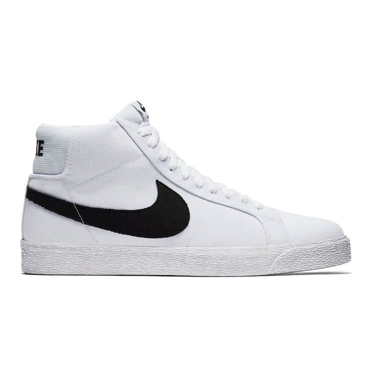 Image of Nike SB Blazer Mid Canvas White Black