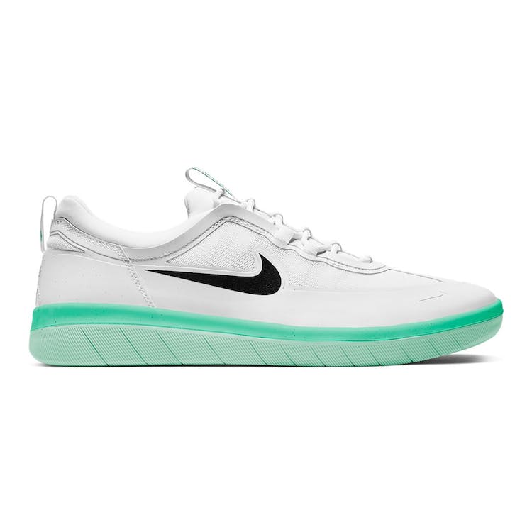 Image of Nike SB Nyjah Free 2 White Black Green Glow