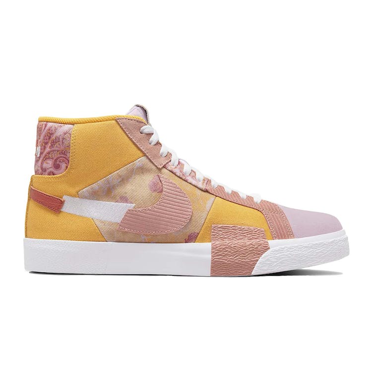 Image of Nike SB Zooom Blazer Mid Edge Floral Paisley Sanded Gold