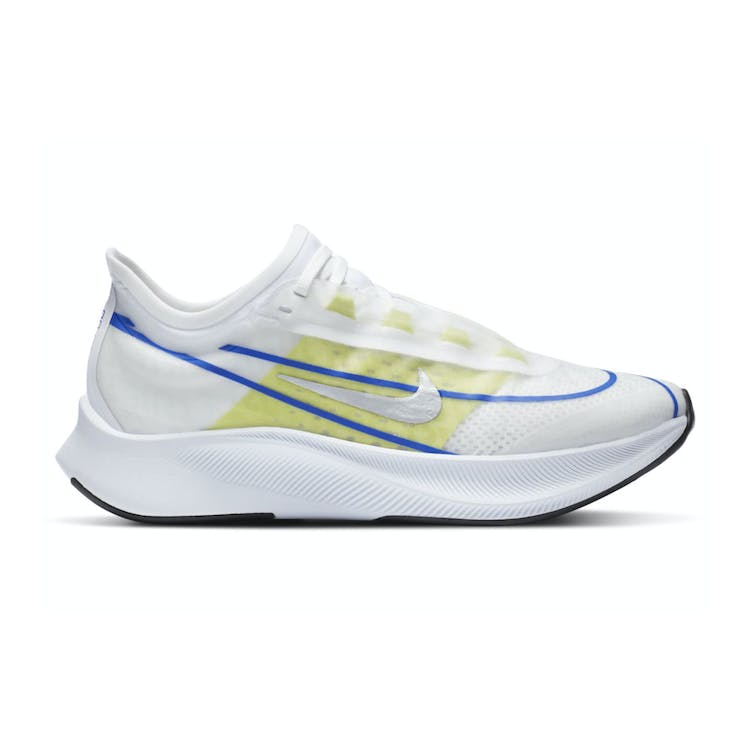 Image of Nike Zoom Fly 3 White Silver Blue Lime (W)