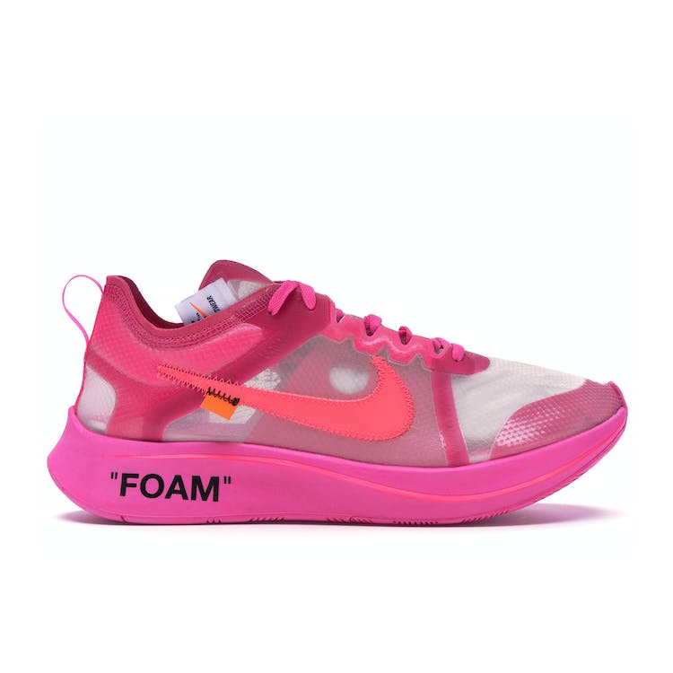 Image of OFF-WHITE x Nike Zoom Fly SP Tulip Pink