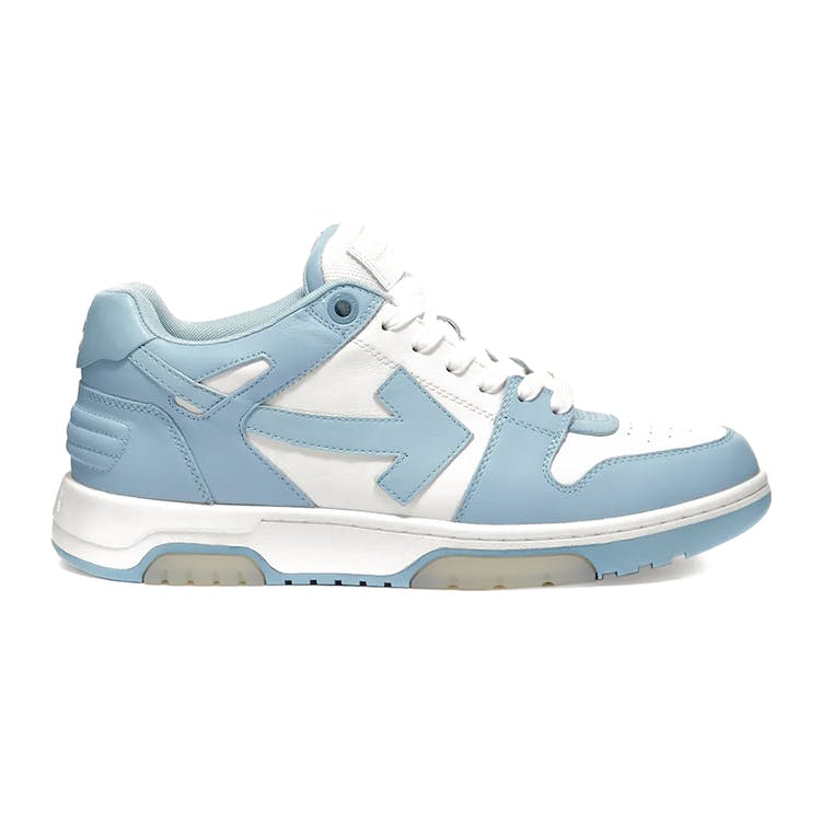 Image of OFF-WHITE OOO Low Out Of Office Calf Leather White Light Blue
