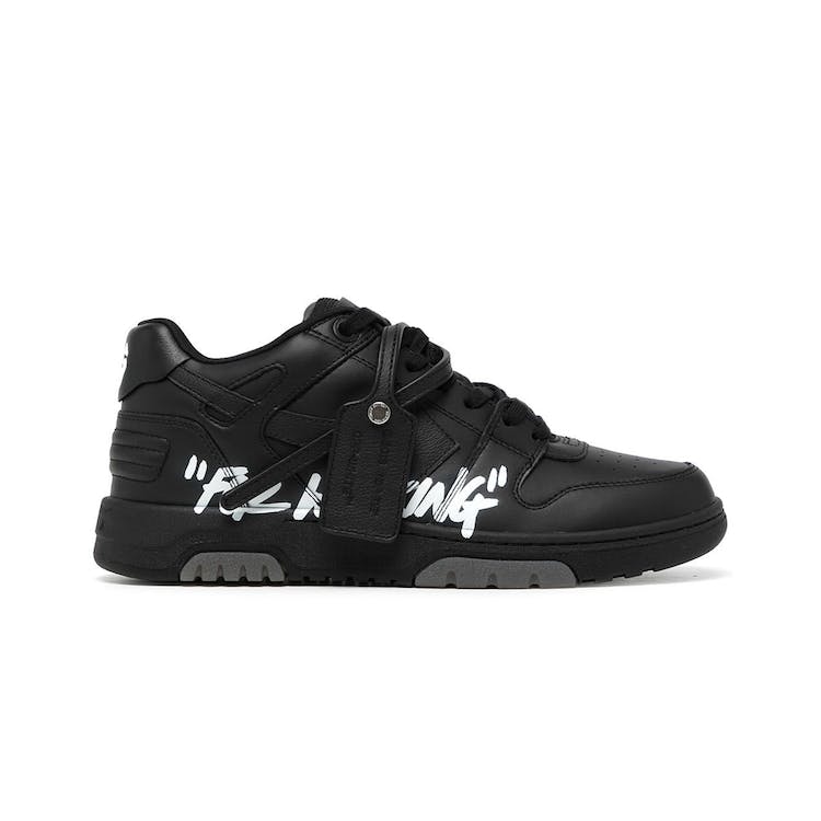 Image of OFF-WHITE Out Of Office OOO "For Walking" Low Tops Black White (SS22)