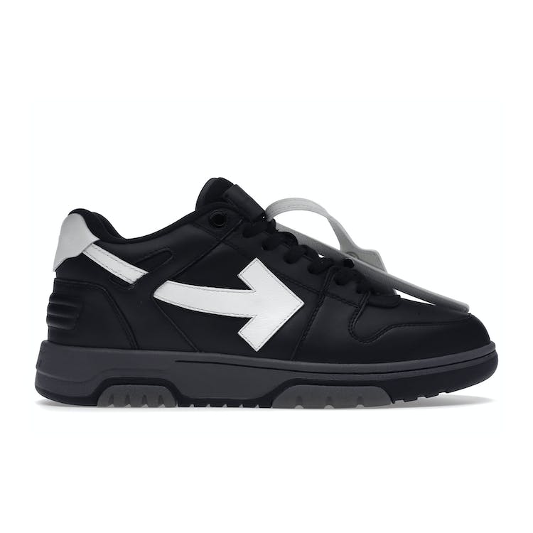 Image of OFF-WHITE Out Of Office OOO Low Tops Black Gray White SS22