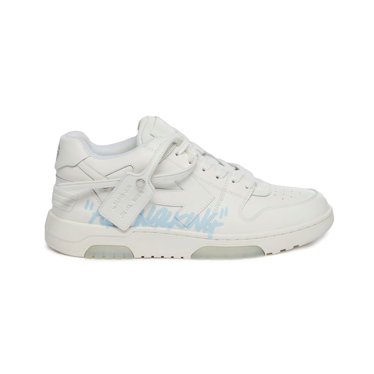 Image of OFF-WHITE Out Of Office "OOO" Low Tops For Walking White Light Blue 2021