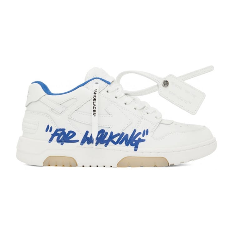 Image of OFF-WHITE Out Of Office "OOO" Low Tops For Walking White White Dark Blue SS22