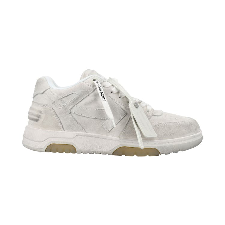 Image of OFF-WHITE Out Of Office OOO Low Tops Vintage Suede Destressed White