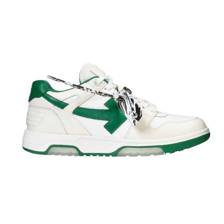 Image of OFF-WHITE Out Of Office "OOO" Low Tops White Green 2021