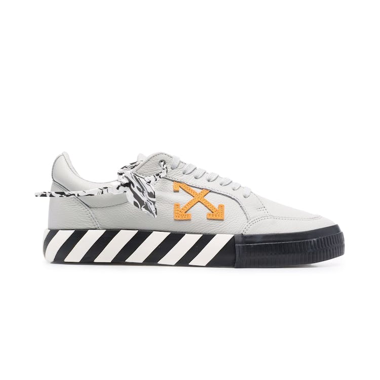 Image of OFF-WHITE Vulc Low Leather Light Grey Yellow