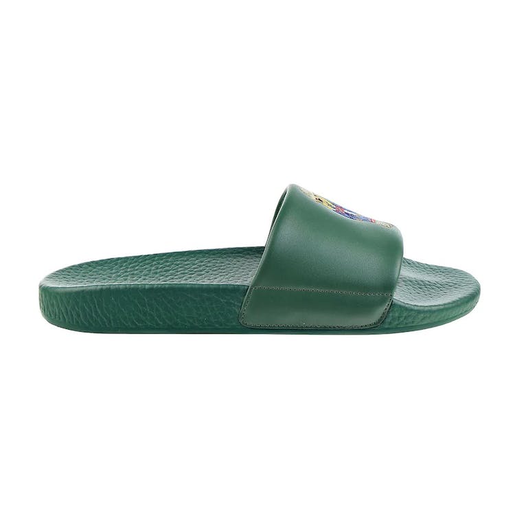 Image of Polo Ralph Lauren Cowboy Polo Bear Slide Forest Green