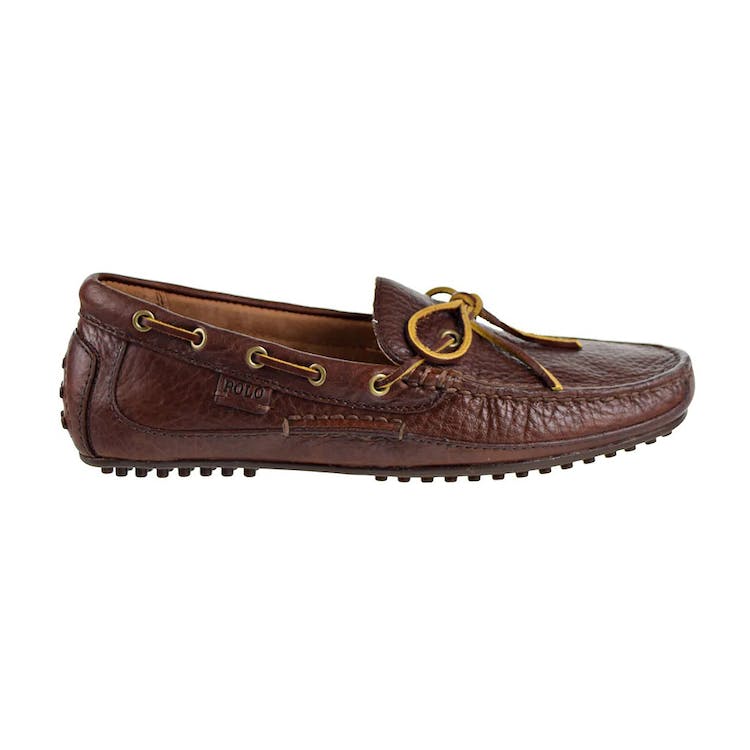 Image of Polo Ralph Lauren Wyndings Slip-On-Driving Loafers Deep Saddle Tan