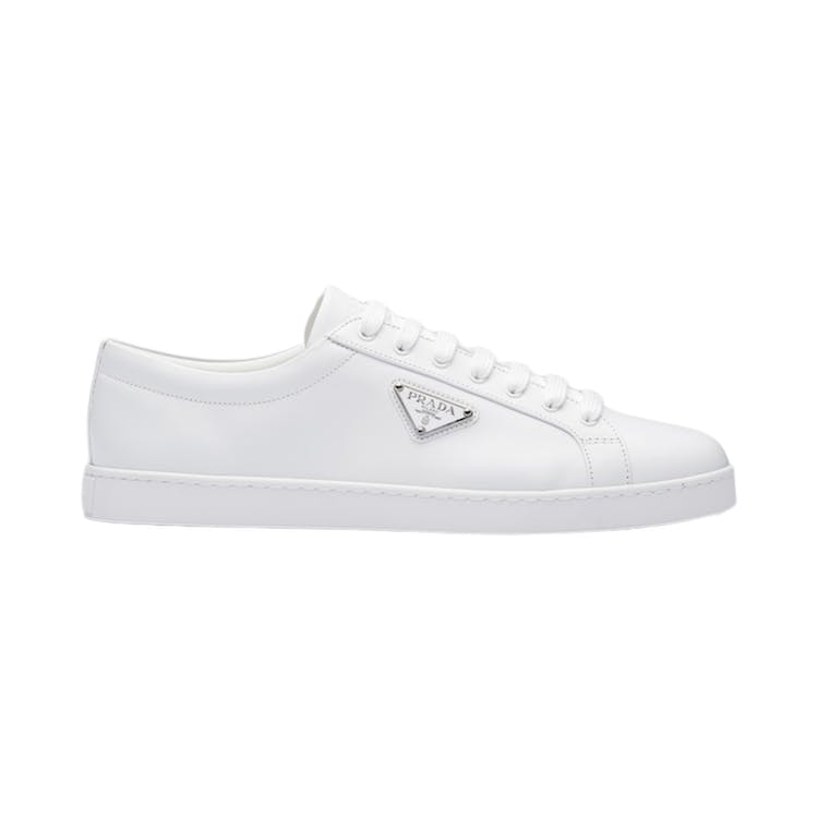 Image of Prada Brushed Sneakers Leather White White