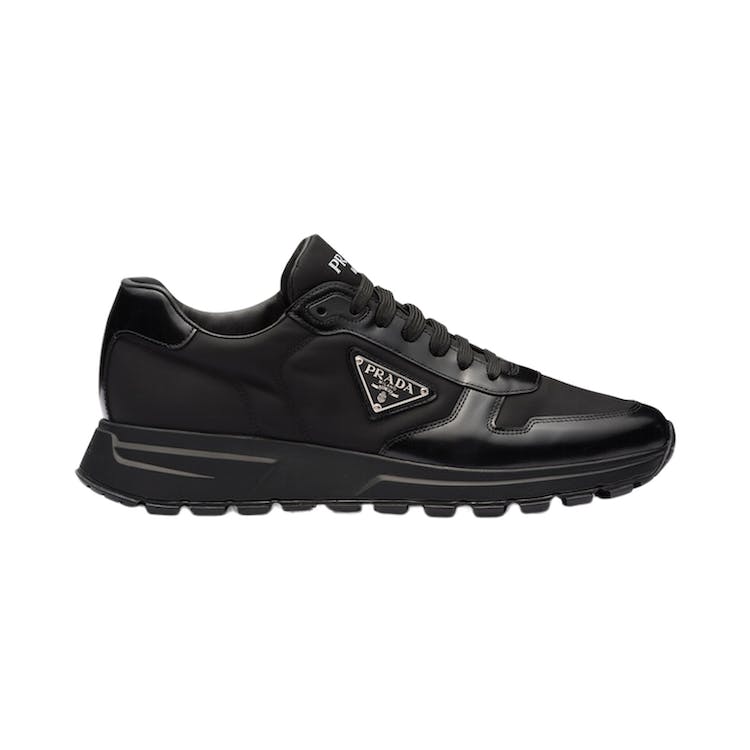 Image of Prada PRAX 01 Sneakers Re-Nylon Brushed Leather Black Black