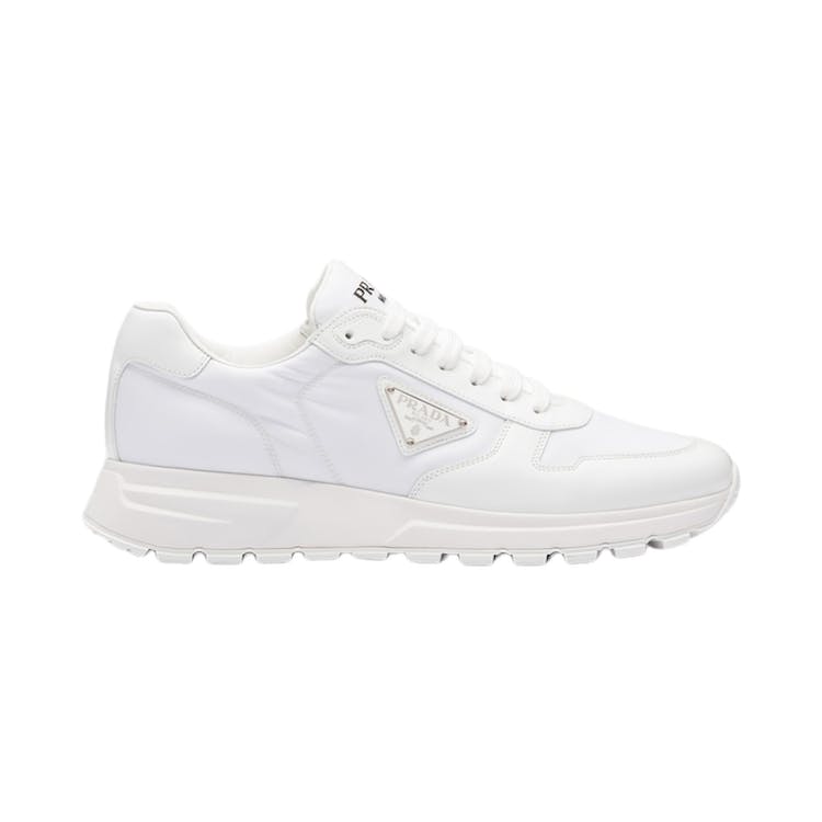 Image of Prada PRAX 01 Sneakers Re-Nylon Brushed Leather White White