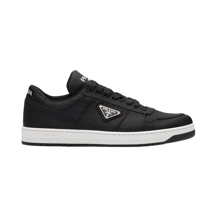 Image of Prada Re-Nylon Gabardine Low Top Sneakers Black Black White