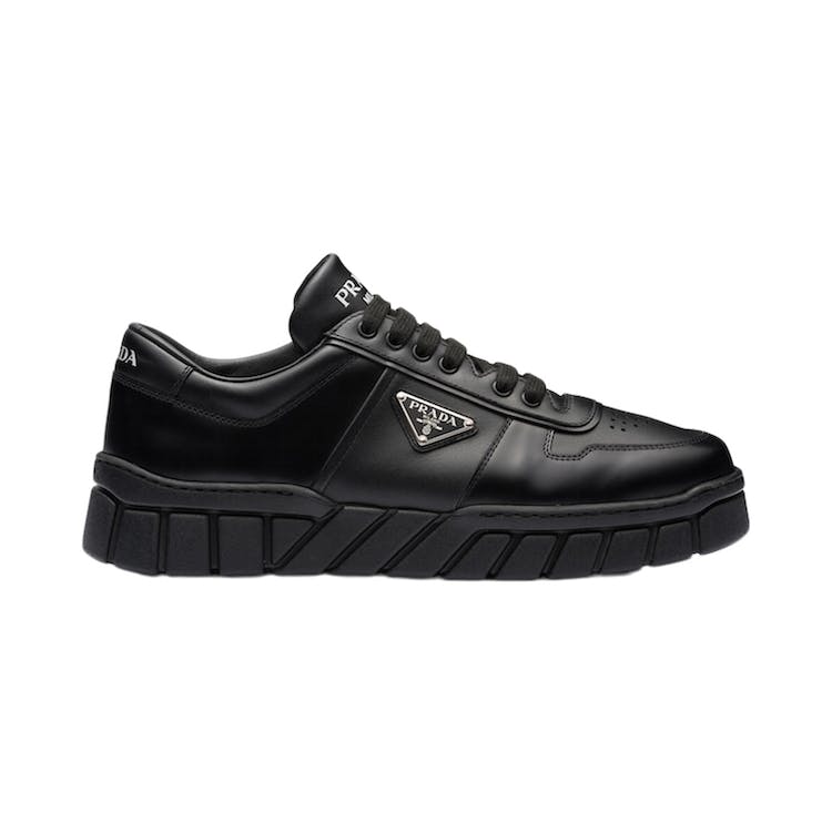 Image of Prada Voluminous Sneakers Leather Black Black