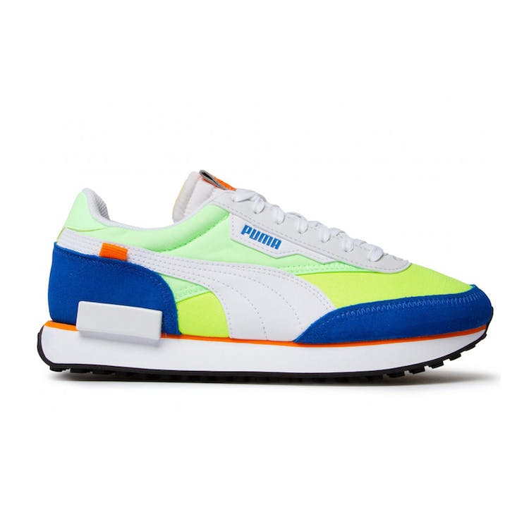 Image of Puma Future Rider Play On White Fizzy Lime Royal