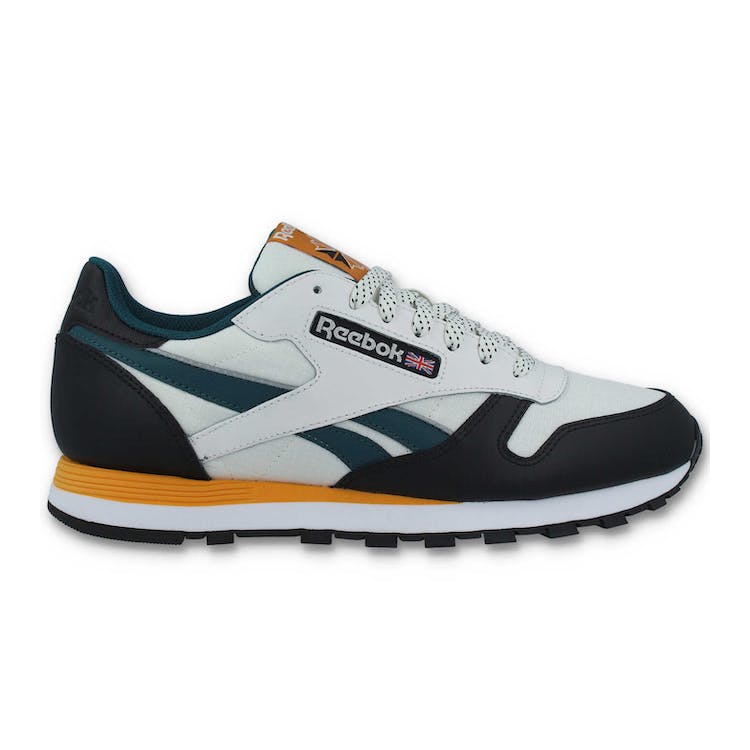 Image of Reebok Classic Leather Chalk Black Teal Yellow