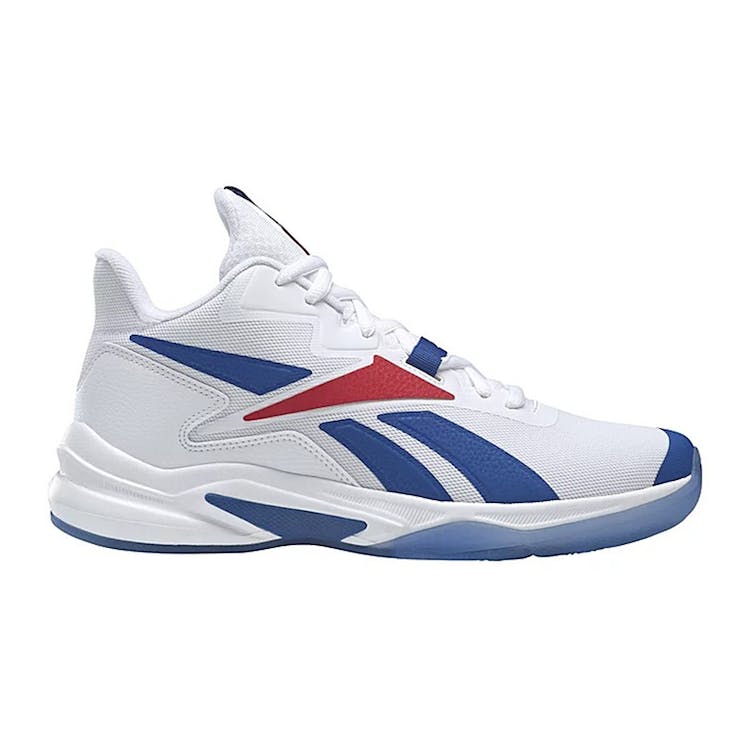Image of Reebok More Buckets White Vector Blue Red