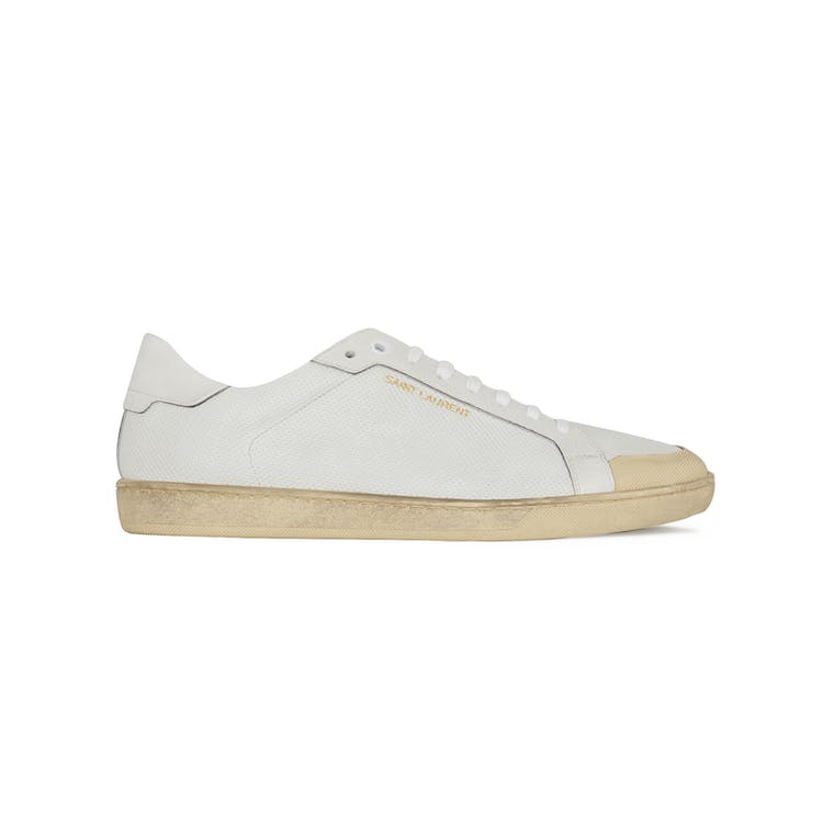 Image of Saint Laurent Court Classic SL/39 Low Perforated Leather Ivory
