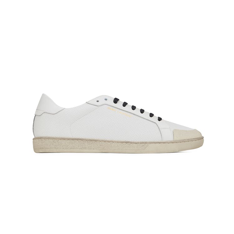 Image of Saint Laurent Court Classic SL/39 Low Perforated Leather Optic White