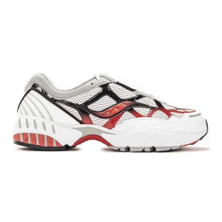 Image of Saucony Grid Web White Grey Red