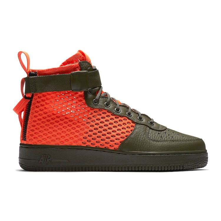 Image of SF Air Force 1 Mid Cargo Khaki Total Crimson