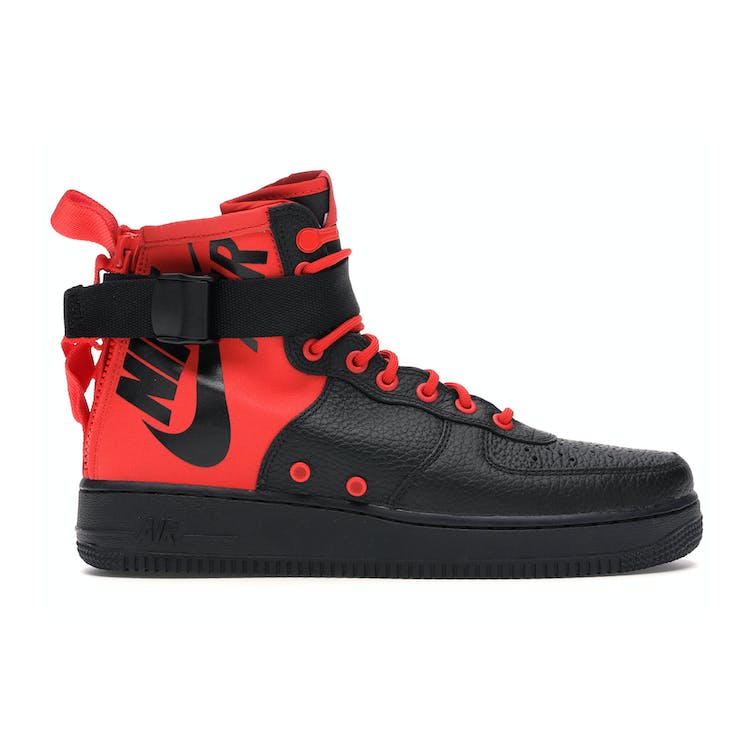 Image of SF Air Force 1 Mid Habanero Red Black